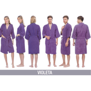 BATA  DE TOALLA  TALLE L VIOLETA