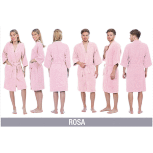 BATA  DE TOALLA  TALLE L ROSA