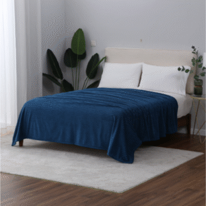 FRAZADA PESADA JACQUARD KING AZUL