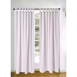 CORTINA LARGA  MADRAS BLANCO
