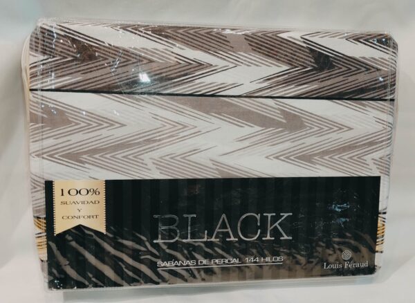 SABANAS LINEA BLACK 1 1/2 MODELO GRIS/MOSTAZA